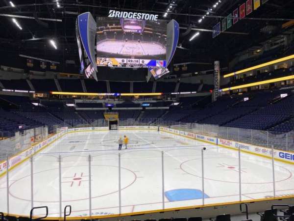 Bridgestone Arena, section: 120, row: Mm, seat: 9
