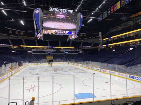 Bridgestone Arena, section: 120, row: Mm, seat: 9