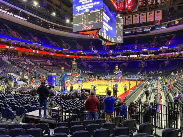 Xfinity Mobile Arena, section: 109, row: 8, seat: 14