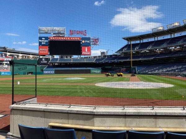 Nationals Park, section: Terra Club A, row: D, seat: 4