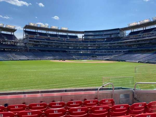 Nationals Park, section: 100, row: F, seat: 9