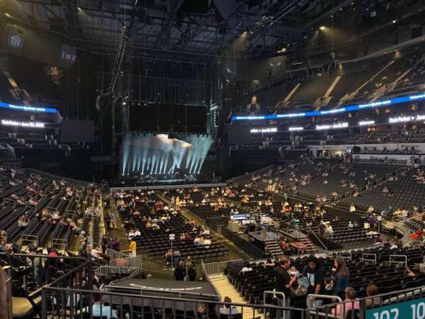Spectrum Center, section: 102, row: V, seat: 7