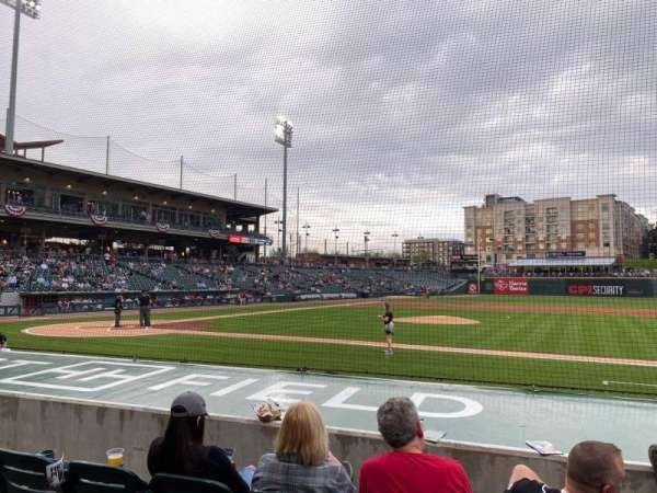 Truist Field, section: 107, row: H, seat: 2