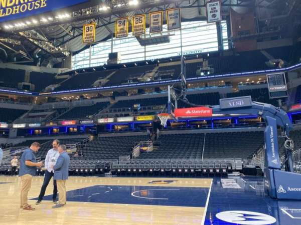 Gainbridge Fieldhouse, section: B, row: 1, seat: 7
