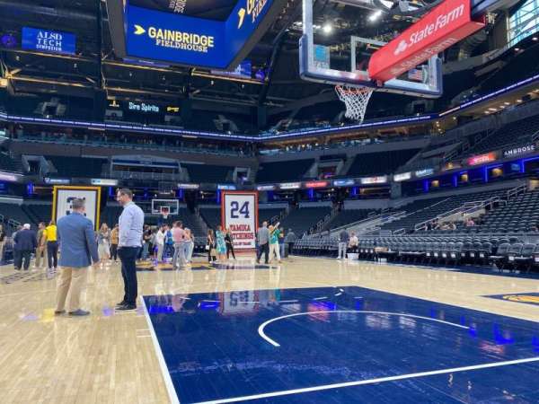 Gainbridge Fieldhouse, section: A, row: 1, seat: 3