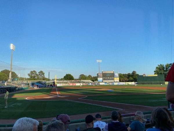 Pelicans Ballpark, section: 107, row: G, seat: 4