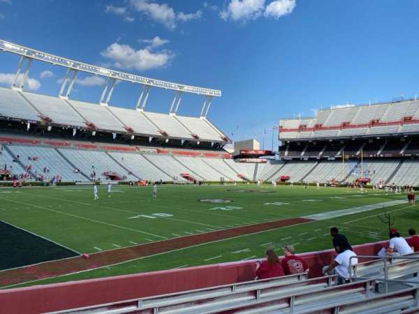 Williams-Brice Stadium, section: 1, row: 10, seat: 12