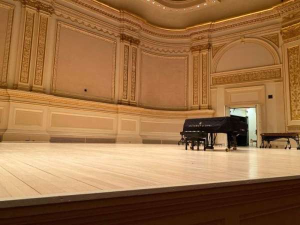 Carnegie Hall, section: Parquet L, row: A, seat: 3