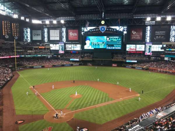 Chase Field, section: 314, row: 1, seat: 10