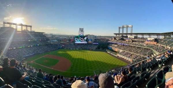Coors Field, section: U319, row: 20, seat: 4
