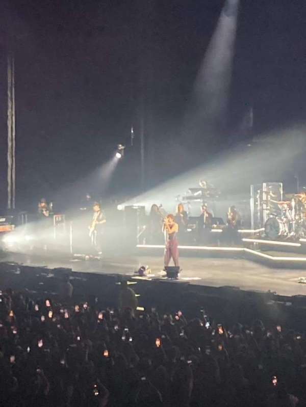 The O2, London, section: 111, row: p, seat: 348