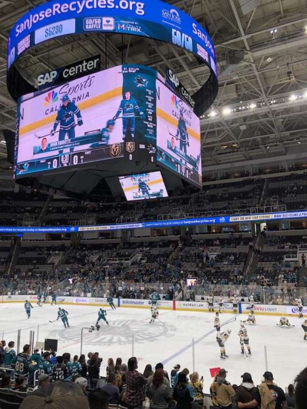 SAP Center, section: 114, row: 14, seat: 7