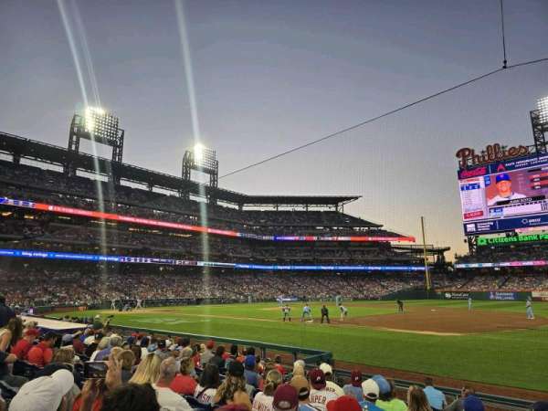 Citizens Bank Park, section: 114, row: 10, seat: 1