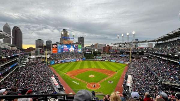 Progressive Field, section: 454, row: E, seat: 20