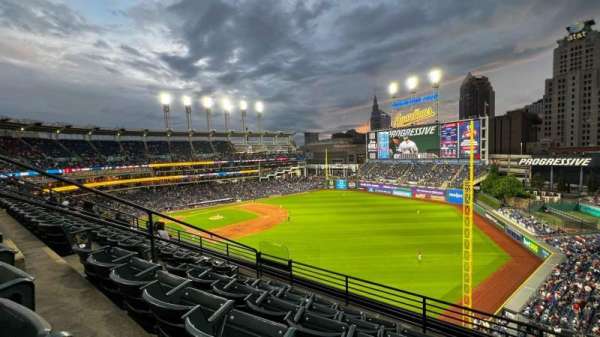 Progressive Field, section: 424, row: E, seat: 2
