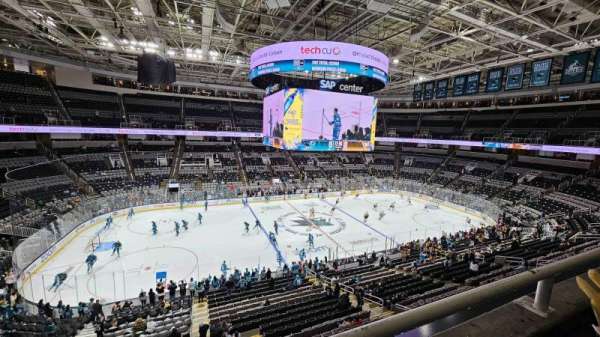 SAP Center, section: 216, row: 1, seat: 8