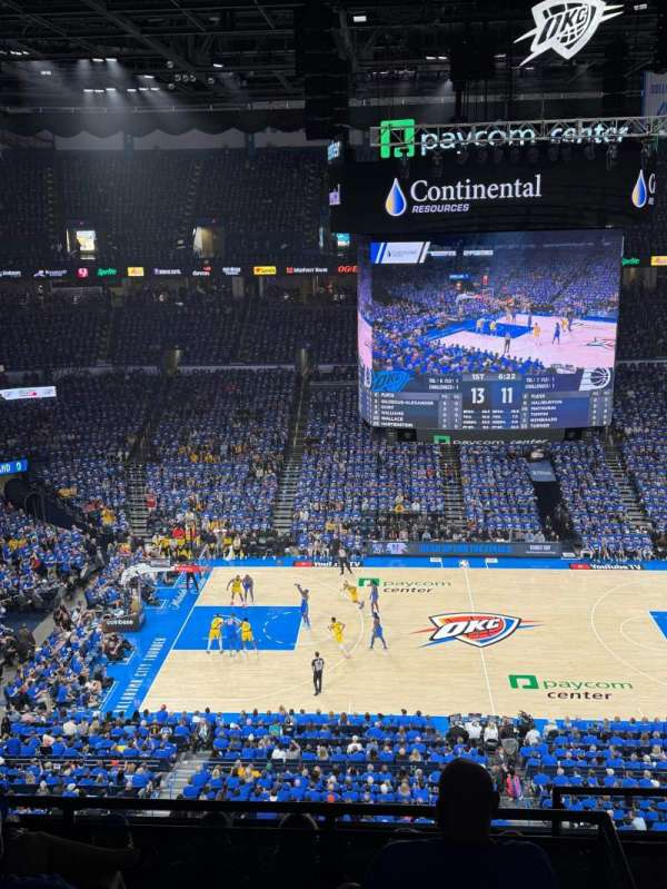 Paycom Center, section: 309, row: F, seat: 7