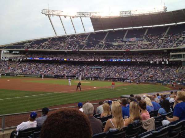Kauffman Stadium, section: 114, row: H, seat: 10