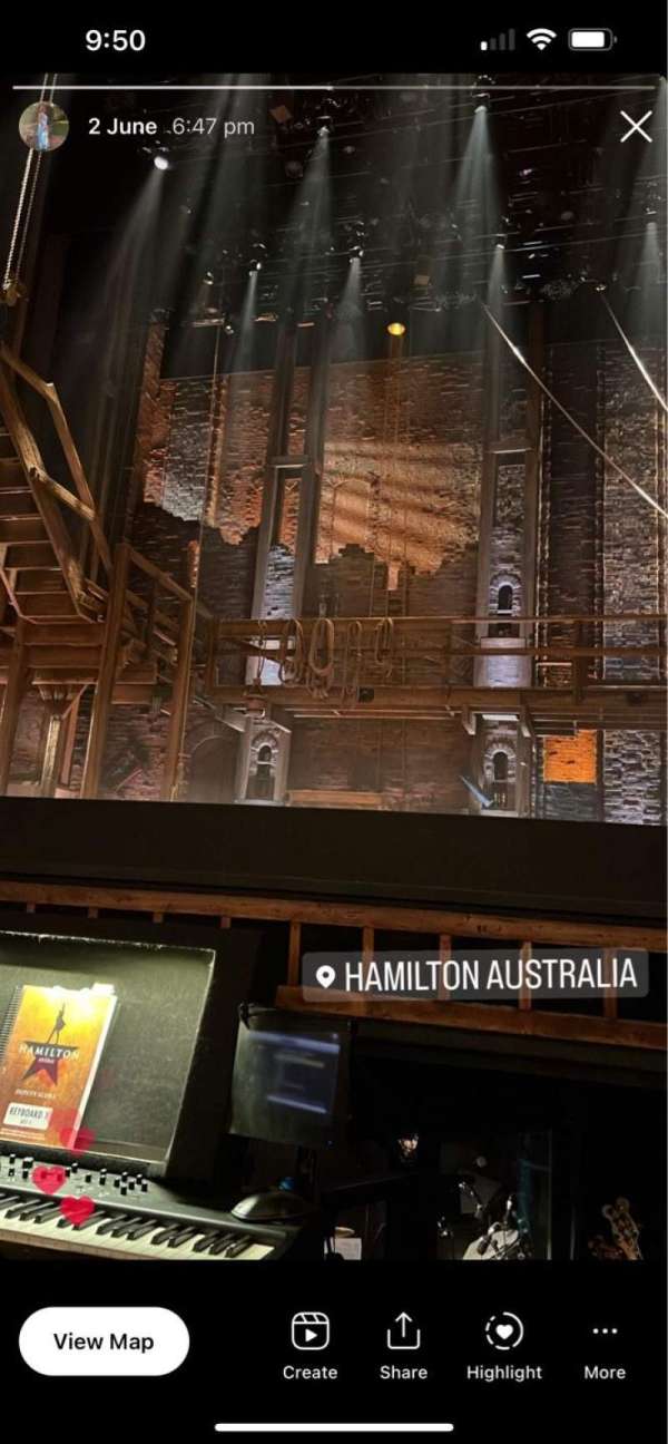 Her Majesty's Theatre, Melbourne, section: Stalls, row: A, seat: 15