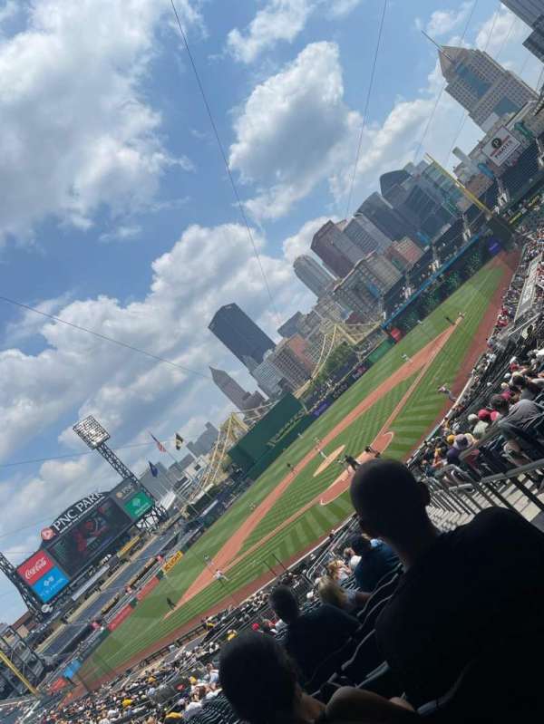 PNC Park, section: 117, row: AA, seat: 1