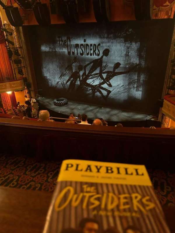 Bernard B. Jacobs Theatre, section: Mezzanine R, row: E, seat: 10