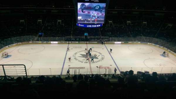 SAP Center, section: 215, row: 8, seat: 19