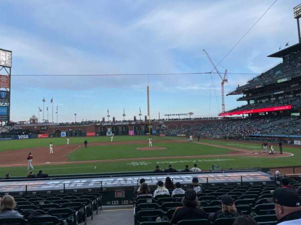 Oracle Park, section: 122, row: L, seat: 16