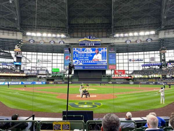 American Family Field, section: 117, row: 8, seat: 1