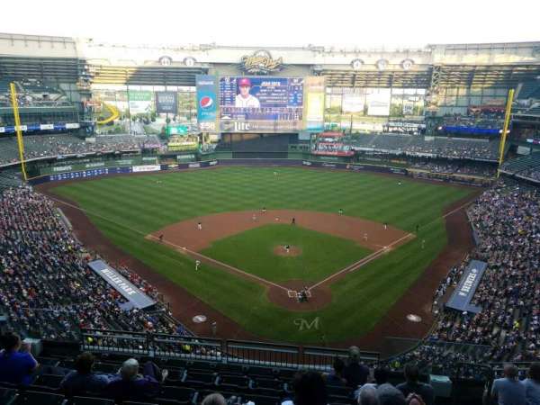 American Family Field, section: 423, row: 8, seat: 5