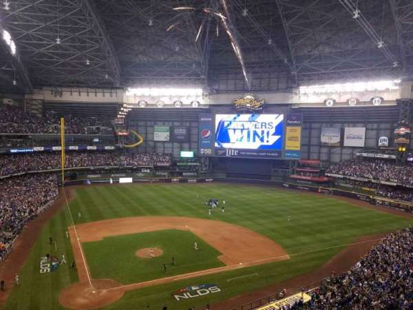 American Family Field, section: 418, row: 2, seat: 4