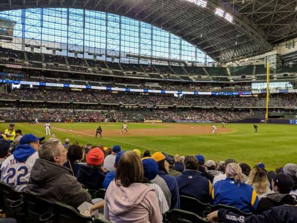 American Family Field, section: 109, row: 10, seat: 18