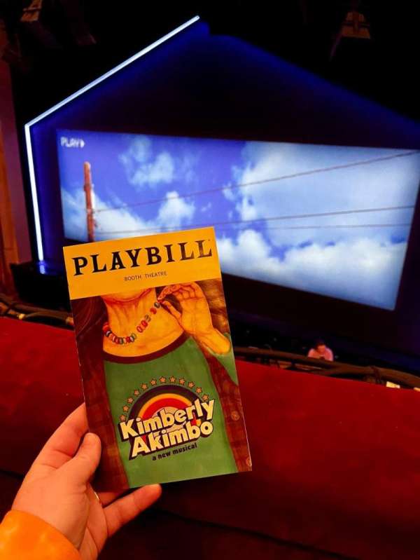 Booth Theatre, section: Mezzanine R, row: A, seat: 4