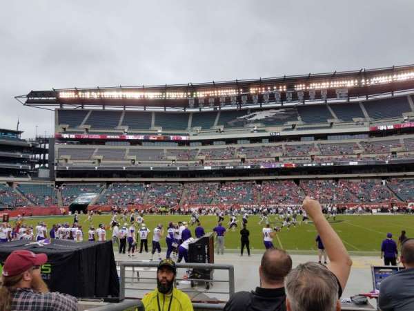 Lincoln Financial Field, section: 101, row: 4, seat: 1