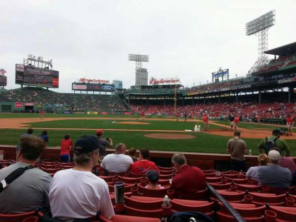 Fenway Park, section: Field Box 56, row: H, seat: 1