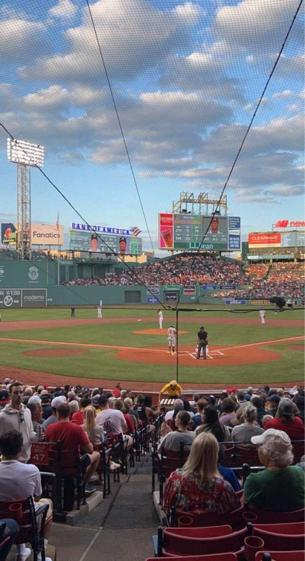 Fenway Park, section: Loge Box 132, row: GG, seat: 9