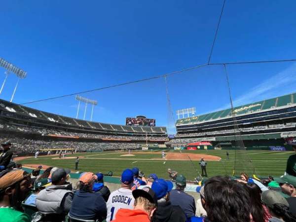 Oakland Coliseum, section: 112, row: 8, seat: 3