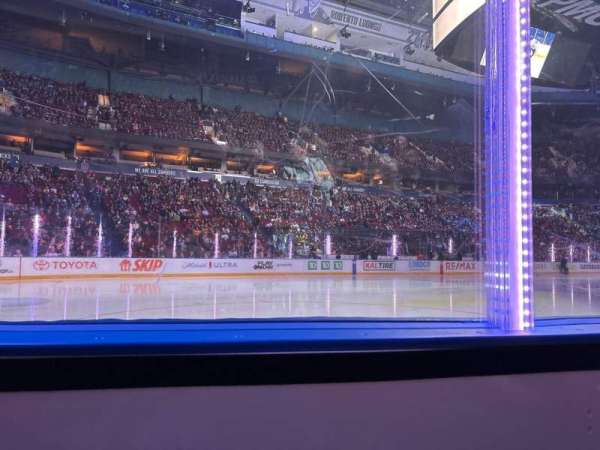 Rogers Arena, section: 108, row: 1, seat: 103