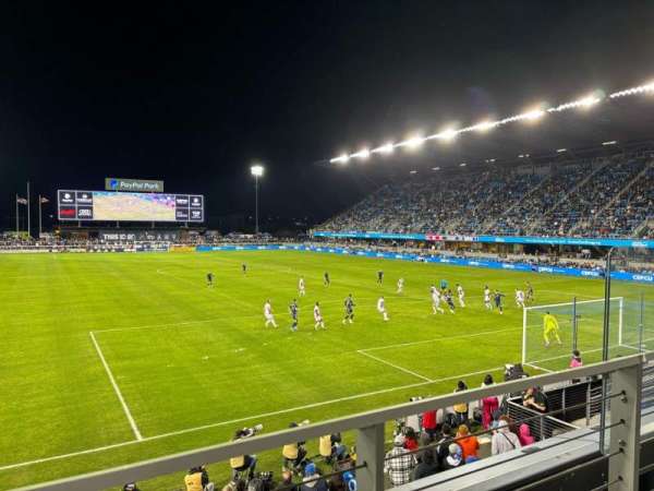 PayPal Park, section: 115, row: 3, seat: 4