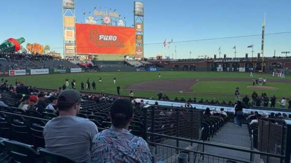 Oracle Park, section: 123, row: 25, seat: 3