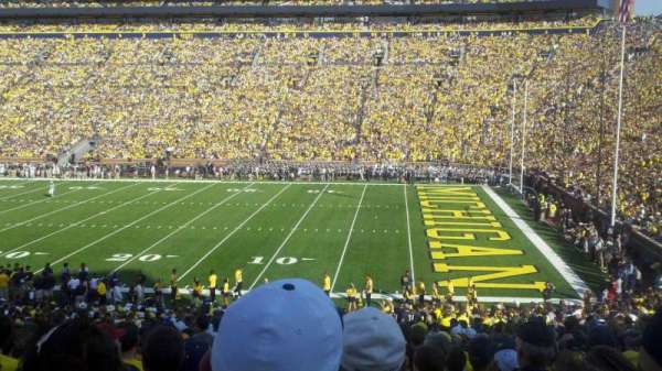 Michigan Stadium, section: 20, row: 35, seat: 18