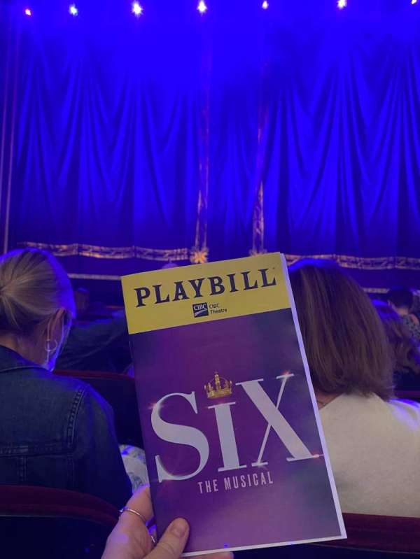 CIBC Theatre, section: Orchestra C, row: F, seat: 107