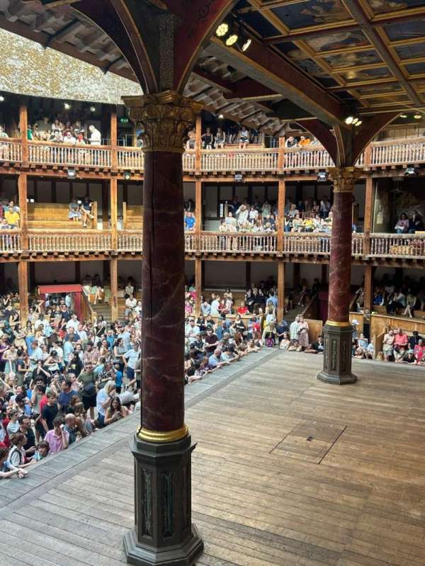 Globe Theatre at Shakespeare's Globe, section: Middle Gallery Gents A, row: A, seat: 2
