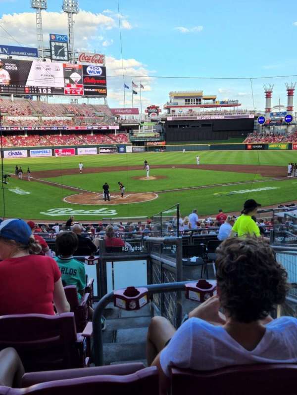Great American Ball Park, section: 124, row: F, seat: 1