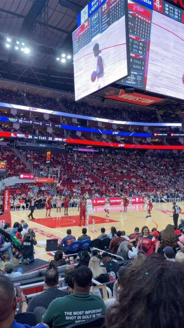 Toyota Center, section: 110, row: 7, seat: 5