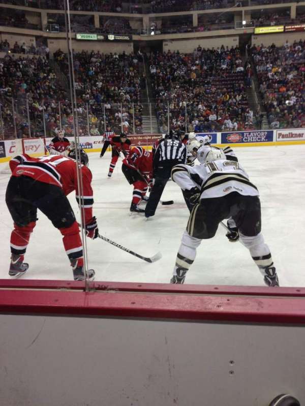 Giant Center, section: 105, row: B, seat: 7