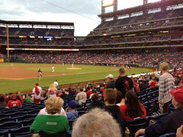 Citizens Bank Park, section: 134, row: 20, seat: 7