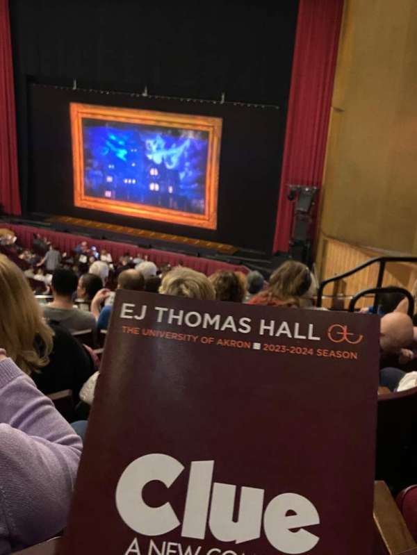 E.J. Thomas Performing Arts Hall, section: GrandR, row: G, seat: 12