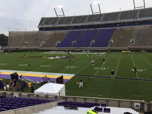 Dowdy-Ficklen Stadium, section: 4A, row: S, seat: 5