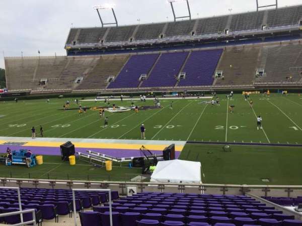 Dowdy-Ficklen Stadium, section: 4B, row: Q, seat: 22