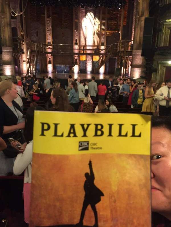 CIBC Theatre, section: Orchestra C, row: V, seat: 111